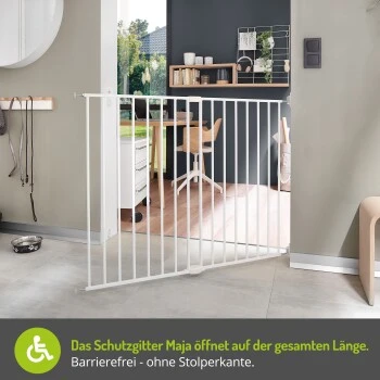 Bomi Tierschutzgitter Maja 69-116 Cm Weiß Für Drinnen & Draußen 6 Bomi Tierschutzgitter Maja 69-116 Cm Weiß Für Drinnen & Draußen – Bild 4