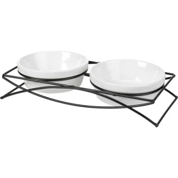 AniOne Keramik Doppelnapf Ständer 2 Stück, 350 Ml 3 AniOne Keramik Doppelnapf Ständer 2 Stück, 350 Ml