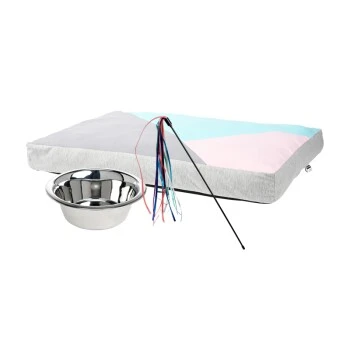 FIT+FUN Set Wirbelwind - Liegekissen + Katzenangel + Futterschüssel 3 FIT+FUN Set Wirbelwind - Liegekissen + Katzenangel + Futterschüssel