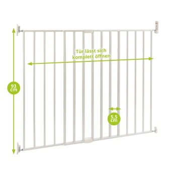 Bomi Tierschutzgitter Maja 69-116 Cm Weiß Für Drinnen & Draußen 5 Bomi Tierschutzgitter Maja 69-116 Cm Weiß Für Drinnen & Draußen – Bild 3