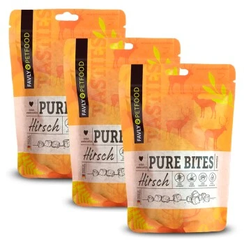 FAVLY Petfood PURE Bites Hirsch 360 G 3 FAVLY Petfood PURE Bites Hirsch 360 G