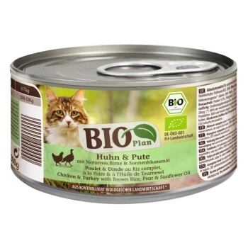 BIOPlan Adult Huhn & Pute Mit Naturreis, Birne & Sonnenblumenöl 12x200 G 3 BIOPlan Adult Huhn & Pute Mit Naturreis, Birne & Sonnenblumenöl 12x200 G
