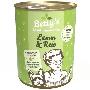 Betty's Landhausküche Lamm & Reis 6 X 400g Für Hund 3 Betty's Landhausküche Lamm & Reis 6 X 400g Für Hund