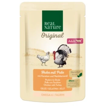 REAL NATURE Original Adult 12x85g Huhn Mit Pute, Karotten Und Nachtkerzenöl, In Gelée 3 REAL NATURE Original Adult 12x85g Huhn Mit Pute, Karotten Und Nachtkerzenöl, In Gelée