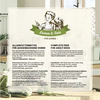 Betty's Landhausküche Lamm & Reis 6 X 400g Für Hund 7 Betty's Landhausküche Lamm & Reis 6 X 400g Für Hund – Bild 5