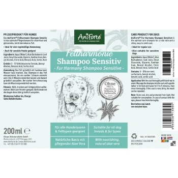 Aniforte Shampoo Sensitiv Fellharmonie 200ml 6 Aniforte Shampoo Sensitiv Fellharmonie 200ml – Bild 4