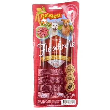 DeliBest Fleischrolle 6x400g Rind Mit Hirse 3 DeliBest Fleischrolle 6x400g Rind Mit Hirse