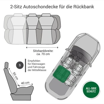 Doctor Bark Autoschondecke Rückbank 2-Sitz Prodtest Grau S 4 Doctor Bark Autoschondecke Rückbank 2-Sitz Prodtest Grau S – Bild 2
