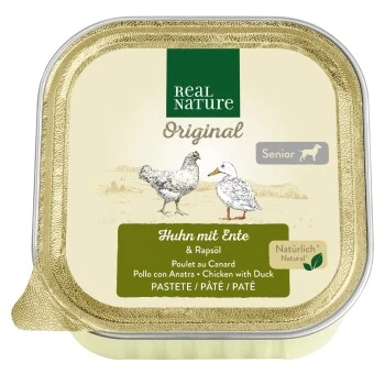 REAL NATURE Senior Huhn Mit Ente Und Rapsöl 17x100g 3 REAL NATURE Senior Huhn Mit Ente Und Rapsöl 17x100g