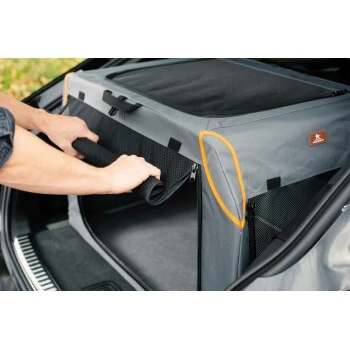 Knuffelwuff Faltbare Hundebox Auto Transportbox Mit Aluminiumgestell Für Den Kofferraum M 9 Knuffelwuff Faltbare Hundebox Auto Transportbox Mit Aluminiumgestell Für Den Kofferraum M – Bild 7