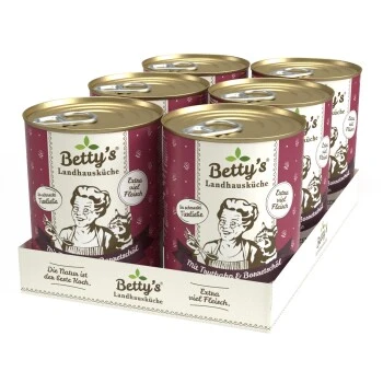Betty's Landhausküche Mit Truthahn & Borretschöl 6 X 400g Für Katze 9 Betty's Landhausküche Mit Truthahn & Borretschöl 6 X 400g Für Katze – Bild 7