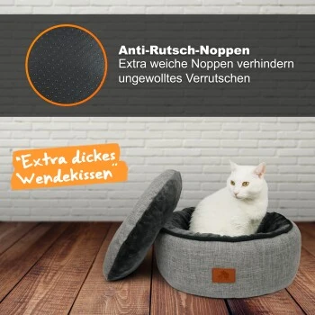 Schlitzohr Donut Katzenbett Sissy Rund 8 Schlitzohr Donut Katzenbett Sissy Rund – Bild 6