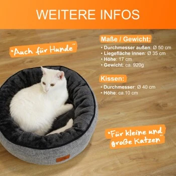 Schlitzohr Donut Katzenbett Sissy Rund 6 Schlitzohr Donut Katzenbett Sissy Rund – Bild 4