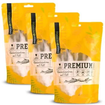 FAVLY Petfood Premium Naturkauartikel Kaninchenohren Mit Fell 360 G 3 FAVLY Petfood Premium Naturkauartikel Kaninchenohren Mit Fell 360 G