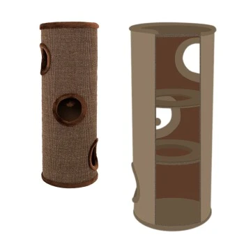 Lionto 100cm Kratztonne Mit Sisal Braun 8 Lionto 100cm Kratztonne Mit Sisal Braun – Bild 6