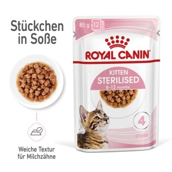 ROYAL CANIN KITTEN STERILISED In Soße 12 X 85g 9 ROYAL CANIN KITTEN STERILISED In Soße 12 X 85g – Bild 7