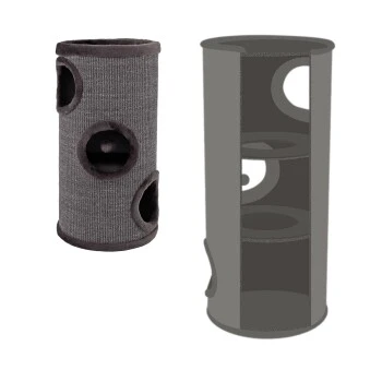 Lionto 70cm Kratztonne Mit Sisal Kratzturm Grau 8 Lionto 70cm Kratztonne Mit Sisal Kratzturm Grau – Bild 6